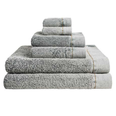 Members Only Stonewashed Turkish Cotton Towel Set 6 Piece