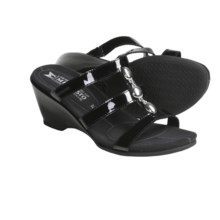 Mephisto Cataron Dress Sandals - Leather (For Women) in Black Patent - Closeouts