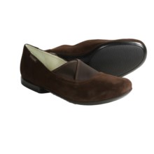 Mephisto Kalmina Shoes - Suede, Slip-Ons (For Women) in Dark Brown Suede - Closeouts