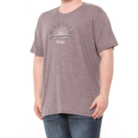 SmartWool Merino Sport 150 Sunrise Mountain Graphic T-Shirt - Merino Wool, Short Sleeve (For Men) - SPARROW HEATHER (2XL )