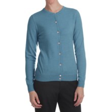 Merino Wool Cardigan Sweater (For Women) in Turquoise - 2nds