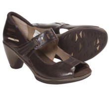 Merrell Evera Mary Jane Pumps - Leather, Peep Toe (For Women) in Bracken - Closeouts