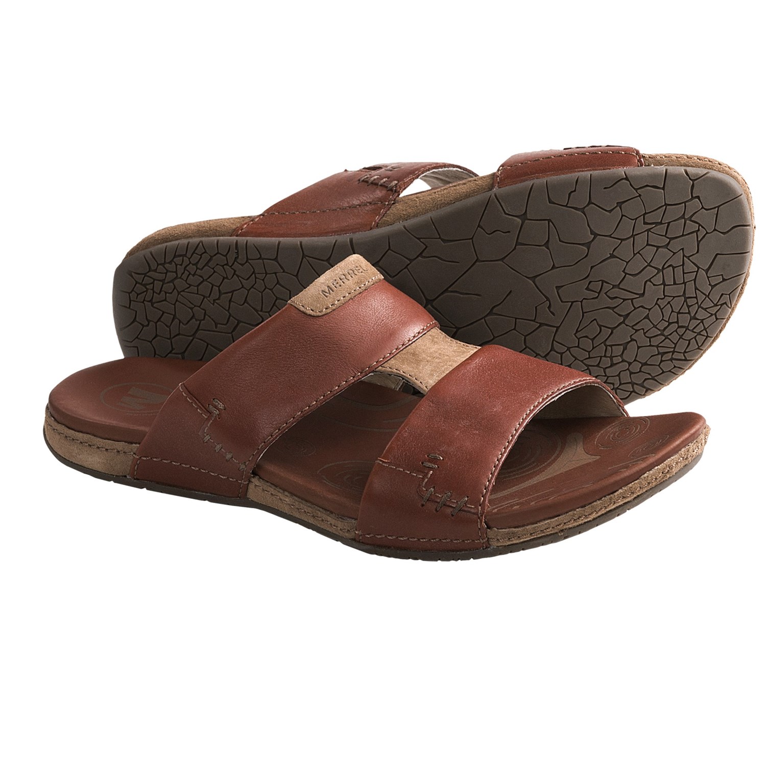 Merrell Lancet Slide Sandals - Leather (For Men) - Save 31%