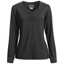 Merrell Mara Sweetheart Neck Shirt - Long Sleeve (For Women) in Black - Closeouts