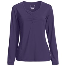 Merrell Mara Sweetheart Neck Shirt - Long Sleeve (For Women) in Fig - Closeouts
