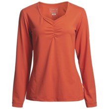 Merrell Mara Sweetheart Neck Shirt - Long Sleeve (For Women) in Persimmon - Closeouts