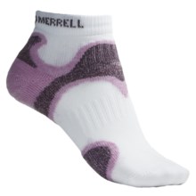 Merrell Swift Athletic Socks - Tactel®, Low-Cut, Lightweight (For Women) in White/Plum - 2nds