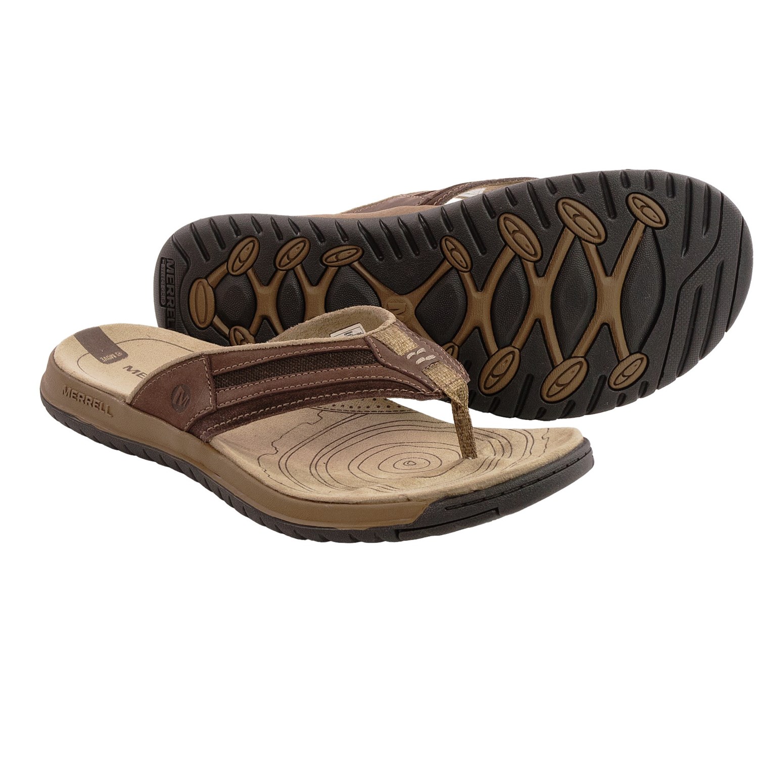 Merrell Traveler Tilt Flip-Flops (For Men) - Save 37%