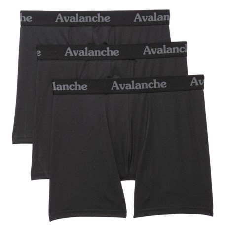 Avalanche Mesh Boxer Briefs - 3-Pack (For Men) - ALL BLACK (L )