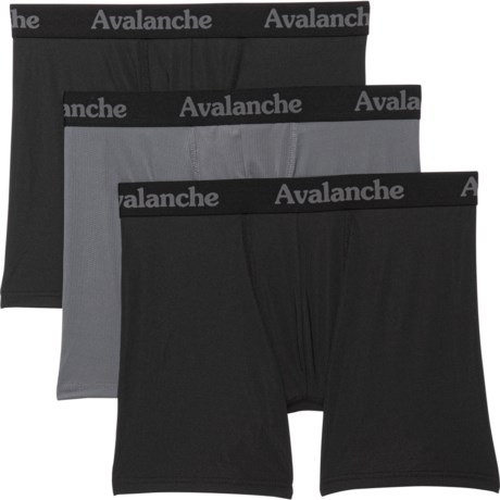 Avalanche Mesh Boxer Briefs - 3-Pack (For Men) - BLACK/BLACK/GREY (S )