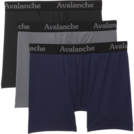 Avalanche Mesh Boxer Briefs - 3-Pack (For Men) - BLUE/GREY/BLACK (S )