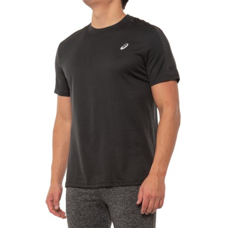 ASICS Mesh Shoulder Panel T-Shirt - Short Sleeve (For Men) - PERF BLACK (S )