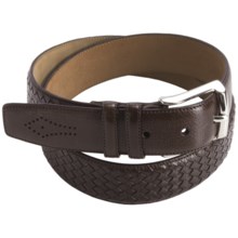 Mezlan Buffalo Leather Belt (For Men) in Dark Brown - Closeouts