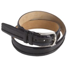 Mezlan Crocodile-Eelskin Belt (For Men) in Blue - Closeouts