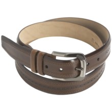 Mezlan Hand-Antiqued Italian Calfskin Belt (For Men) in Tan - Closeouts