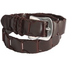 Mezlan Leather Link Belt (For Men) in Brown - Closeouts