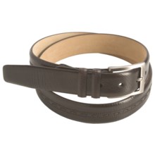 Mezlan Tumbled Italian Calfskin Belt (For Men) in Brown - Closeouts