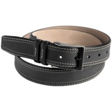 Mezlan Two-Tone Belt - Leather (For Men) in Black - Closeouts