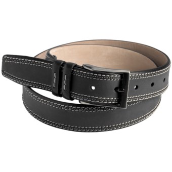 Mezlan Two-Tone Belt - Leather (For Men) in Black