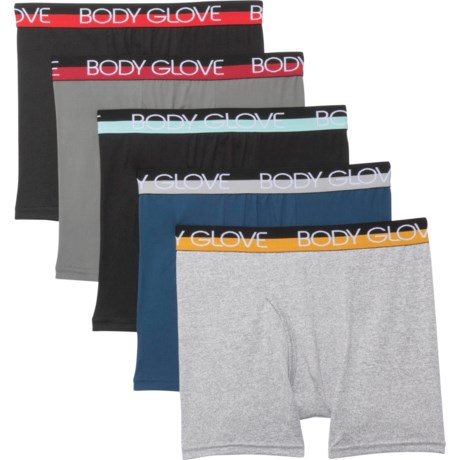 Body Glove Micro Modal Boxer Briefs - 5-Pack (For Men) - 2 BLACK/LIGHT GREY/BLUE/GREY (S )