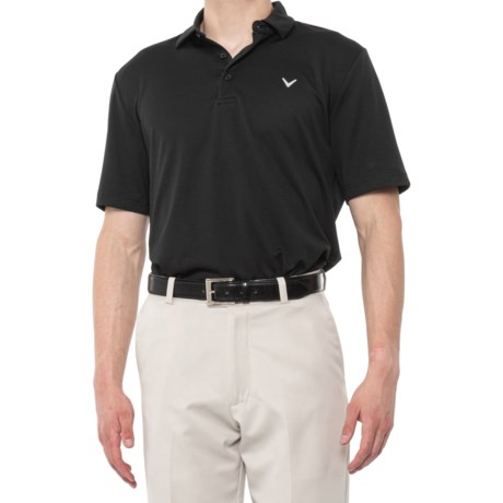 Callaway Golf Micro-Texture Polo Shirt - UPF 50, Short Sleeve (For Men) - CAVIAR (2XL )