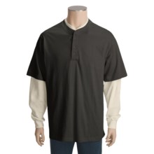 Mike Rowe Works Dirty Jobs Double Henley Shirt - Long Sleeve  (For Men) in Ash - Closeouts