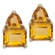 Millennium Creations Citrine Trillion Earrings - 14K Gold