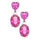 Millennium Creations Created Pink Sapphire Earrings - 10K White Gold