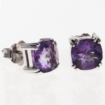 Millennium Creations Earrings - Sterling Silver in Amethyst/Sterling Silver