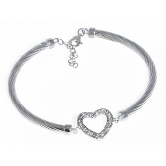 Millennium Creations Heart Bracelet - Sterling Silver in Sterling Silver