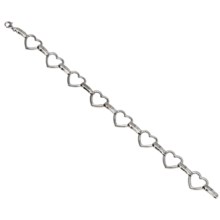 Millennium Creations Heart-Link Bracelet - Sterling Silver in Sterling Silver - Closeouts