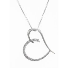 Millennium Creations Heart Pendant Necklace - 18" in Sterling Silver - Closeouts