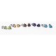 Millennium Creations Heart Stud Earrings - Boxed Set of 5, Semi-Precious Stone