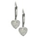 Millennium Creations Marquee Heart Earrings - Sterling Silver