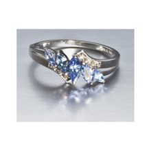Millennium Creations Sterling Silver Ring - 10K White Gold in Tanzanite/10K White Gold - Closeouts