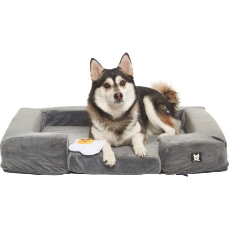 SILVER PAW Milo Medium Dog Bed - 33x25? - MULTI ( )