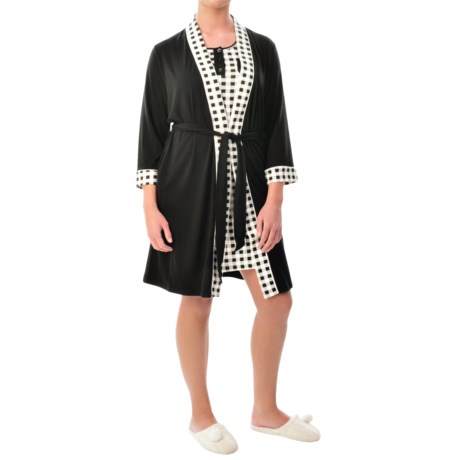 Mimosa by KayAnna Wrap Robe 3/4 Sleeve (For Women)