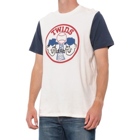47Brand Minnesota Twins Blocked Fieldhouse T-Shirt - Short Sleeve (For Men) - SANDSTONE (L )