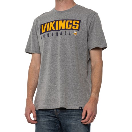 47Brand Minnesota Vikings Dub Major Super Rival T-Shirt - Short Sleeve (For Men) - SLATE GREY (S )