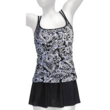Miraclesuit Avalon Tankini Swimsuit - 2-Piece, Skirted Bottoms (For Women) in Black/White Paisley - Closeouts