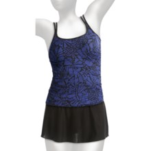 Miraclesuit Avalon Tankini Swimsuit - 2-Piece, Skirted Bottoms (For Women) in Hibiscus Batik Blue - Closeouts