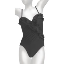 Miraclesuit Flamenco Bandeau Swimsuit - 1-Piece (For Women) in Black - Closeouts