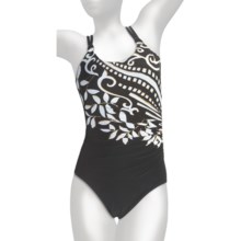 Miraclesuit Mixed Up Hamden Swimsuit - 1-Piece, Underwire (For Women) in Black/White - Closeouts