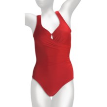 Miraclesuit Must Haves Escape Swimsuit - Sweetheart Neck (For Women) in Crimson - Closeouts