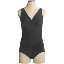 Miraclesuit Rock Solid Kristen Surplus Swimsuit - 1-Piece, Built-In Bra (For Plus Size Women) in Black - Closeouts