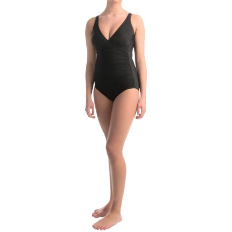 Miraclesuit Solid Wrap One Piece Swimsuit (For Women)