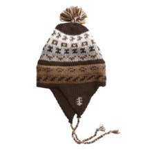 ML Kessler Chullo Hat - Alpaca Wool, Fleece Lined (For Men and Women) in Chocolate - Closeouts