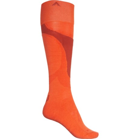 Wigwam Moarri Midweight Ski Socks - Over the Calf (For Women) - RED (M )