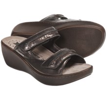 Mobils Ergonomic by Mephisto Sophia Wedge Sandals (For Women) in Pewter Crinkle Patent - Closeouts