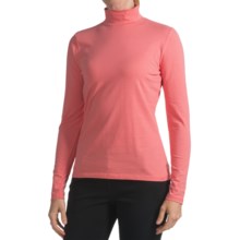 Mock Turtleneck - Long Sleeve (For Women) in Salmon - 2nds